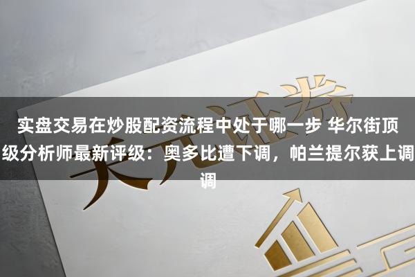 实盘交易在炒股配资流程中处于哪一步 华尔街顶级分析师最新评级：奥多比遭下调，帕兰提尔获上调