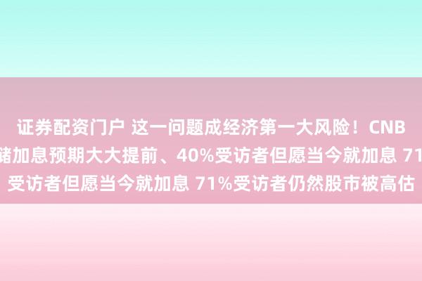 证券配资门户 这一问题成经济第一大风险！CNBC最新造访：好意思联储加息预期大大提前、40%受访者但愿当今就加息 71%受访者仍然股市被高估